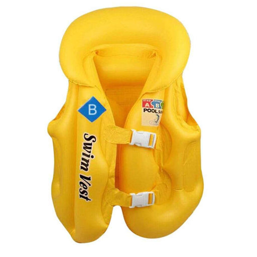 Inflatable Swimming Pool Vest Jacket for Kids - 18 inches - Yellow - Toy Sets