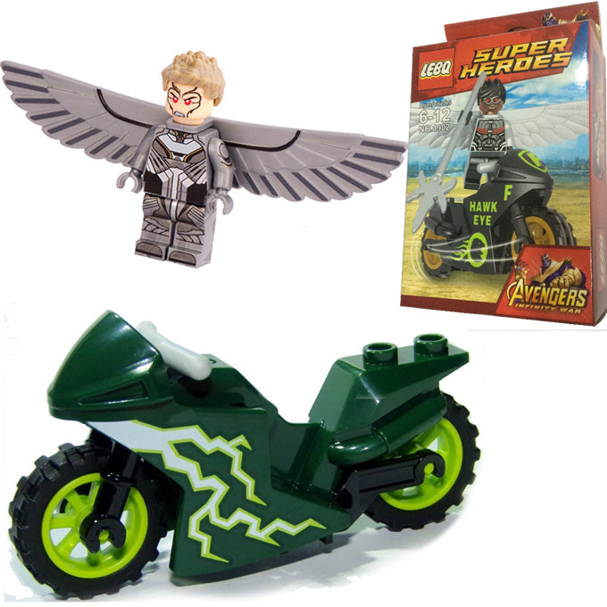 Super Heroes - Marvel Avengers Hawk EYE Building block with Motor Bike No Ratings - Toy Sets