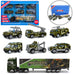 Army Cars With Container Truck - 6 Pcs Die Cast Metal set - Toy Sets