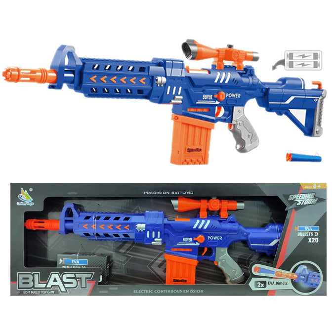 M16 Blaster Electric Nerf Machine Battery Operated Semi Auto Nerf Toy Gun With 20 Pcs Soft Darts - Toy Sets