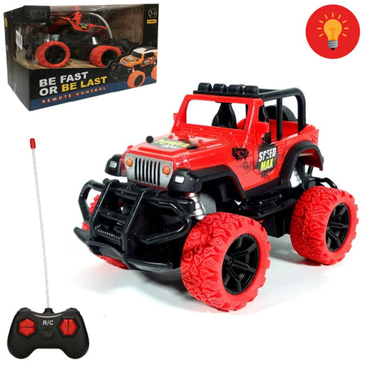 Remote Control Speed Max Jeep - 4 Channel - Assorted Design - Multi Color - Toy Sets