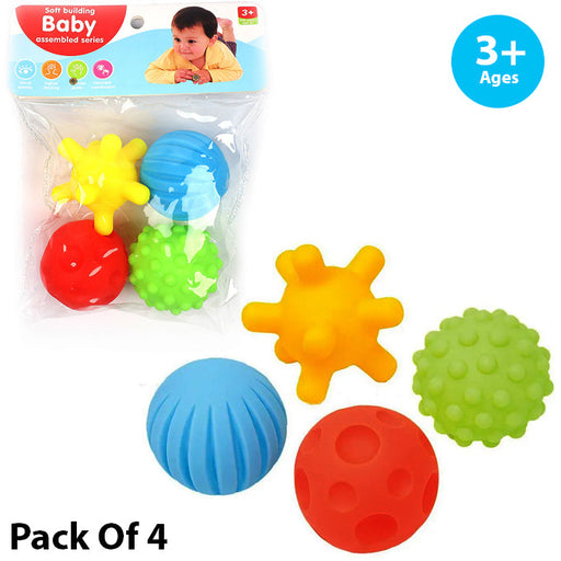 Corona Balls Pack Of 4 Baby Bath Toys - Multi Colors - Toy Sets