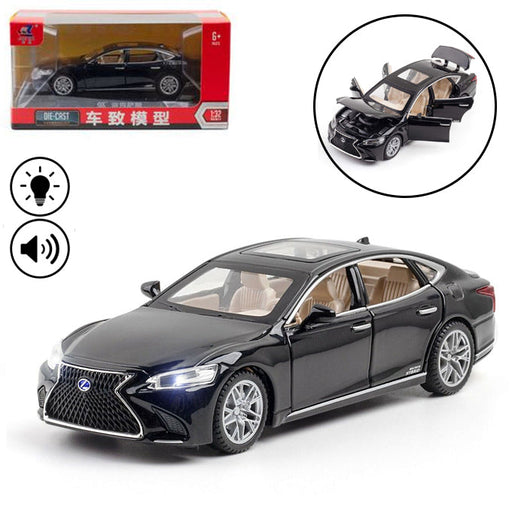 Lexus Die Cast Car Model 4 Door Open With Trunk &amp; Bonult - 1:32 Scale – Toys For Boys - Black - Toy Sets