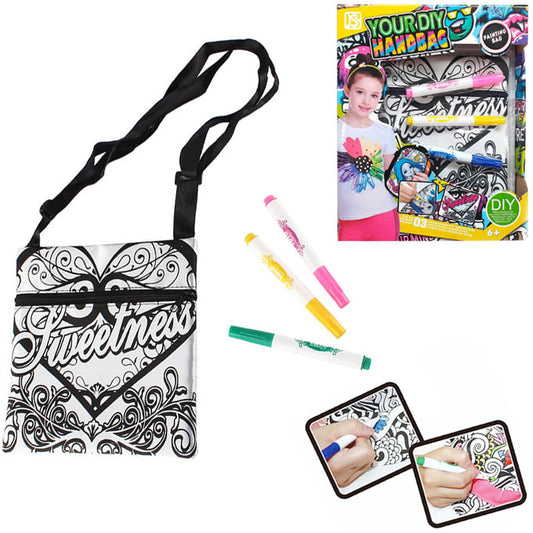 Your DIY Painting Hand Bag 3 Different Colors - Painted Hand Bag Square Pouch - Toy Sets