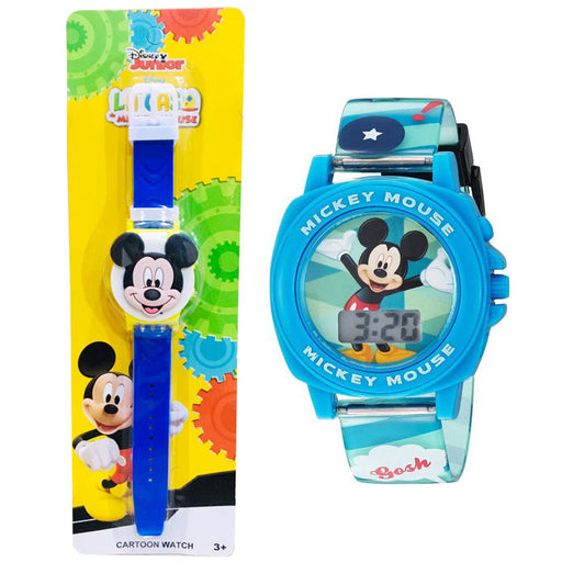 Micky Mouse Wrist Watch For Boys - Red - Toy Sets