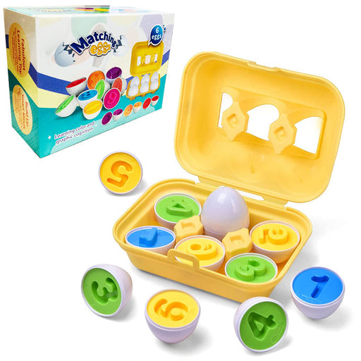 Numbers and Colors Matching Eggs Toy – Set of 6 Eggs - Toy Sets