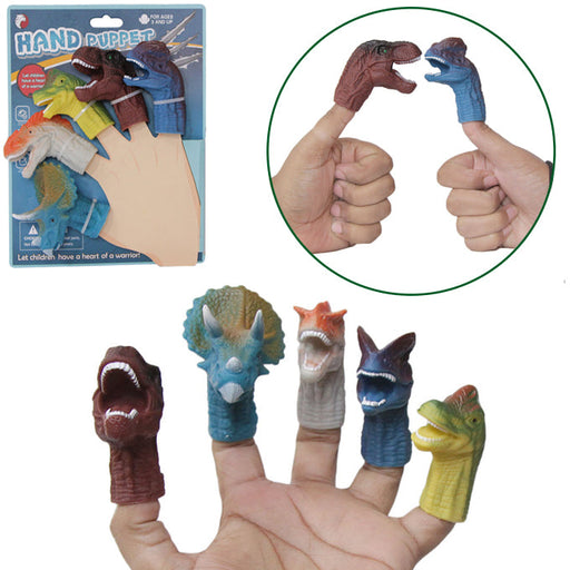 Finger Puppet - Jurassic World Dinosaur - 5 Fingers - Multi Color - Toy Sets