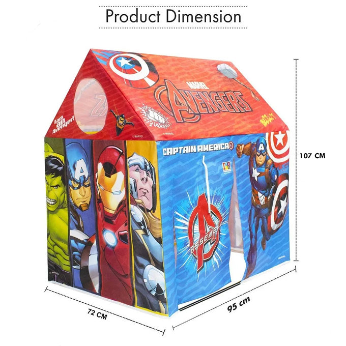 Marvel Avengers PVC Vinyl Plastic Tent House Jumbo Size With Connectors and Pipes Set for Kids - Toy Sets