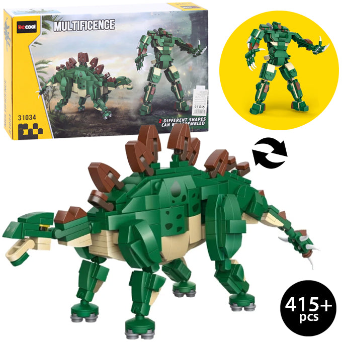 2 in 1 Jurassic Dinosaur Animal World Building Blocks 31034 - Dinosaur Brick Toys 415+ Pcs - Toy Sets