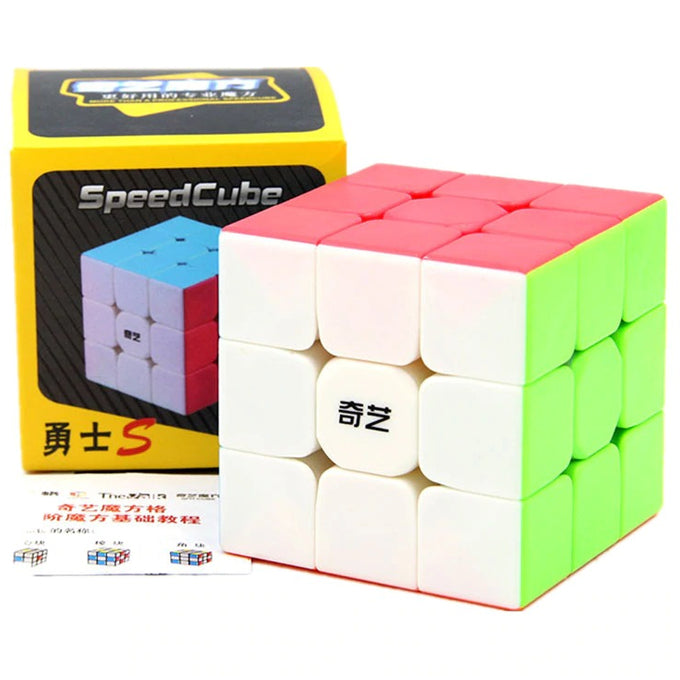 QiYi Warrior S 3x3 Sticker Less Speed Rubik's Cube - Multi Color - Toy Sets