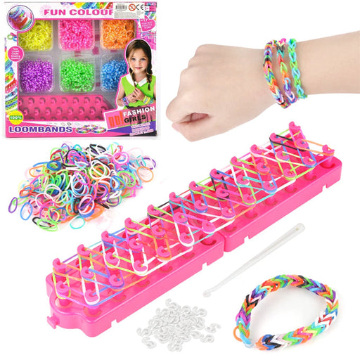 Loom Rubber Bands Bracelet Kit With Premium Quality Accessories - 6 Unique Bright Color Bands, Refill Kit for Girls &amp; Boys - Toy Sets