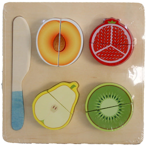 Wooden Puzzle - Fruits Cutting Kiwi set with velcro - 5 pcs - Puzzle