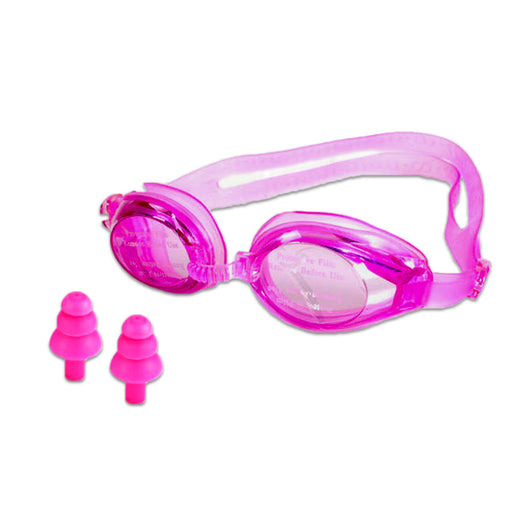 Swimming Goggles With Ear Plugs - Pink - Pools