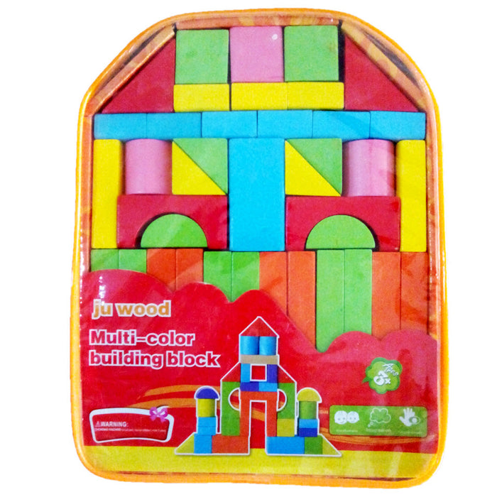 Multicolor Wooden Building Blocks - Toys