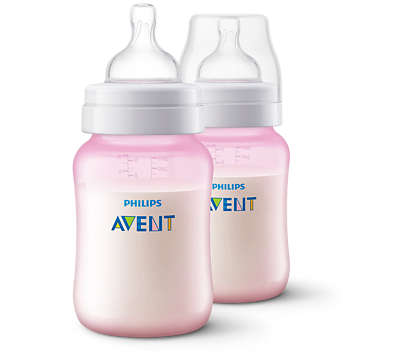 Anti-Colic Bottle PP 260ml Pk2 (Pink) - PHILIPS AVENT BOTTLES