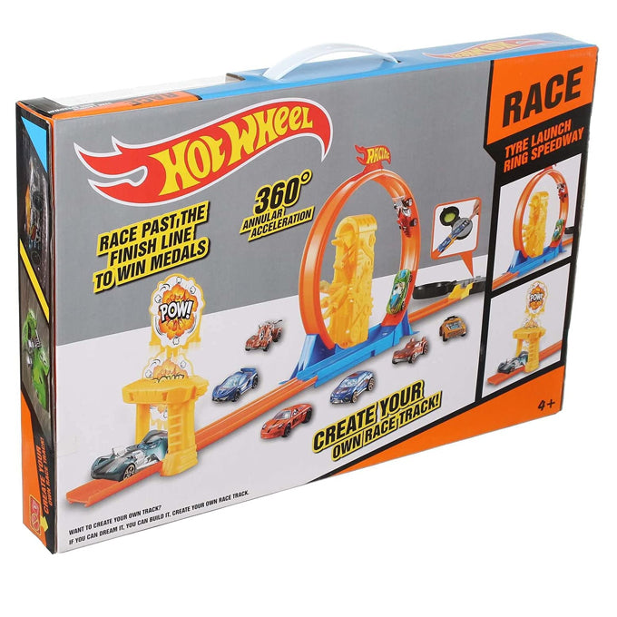 Hot Wheels 360 Speed Loop with 2 Racing Car Track Set - Large - Toy Sets