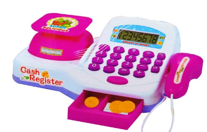 Digital Cash Register with Scanner and Credit Card